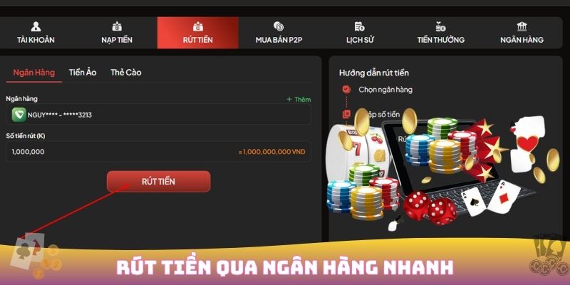 Rút tiền DO99 qua ngân hàng tốc độ cao