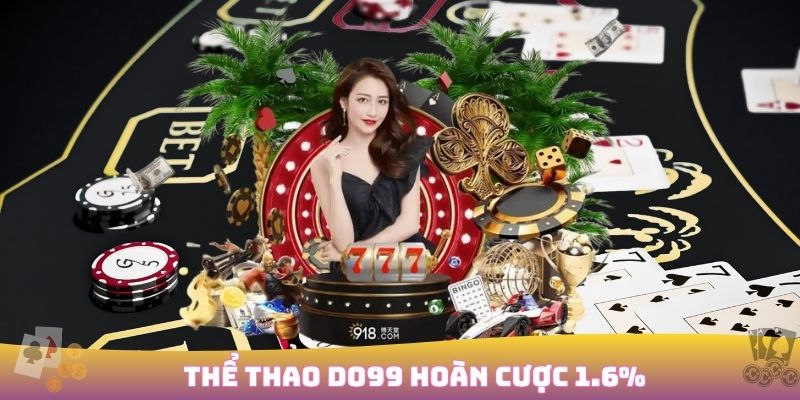 Cược thua vẫn có quà hoàn 1.6% cược thể thao DO99